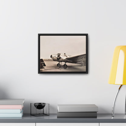 Refueling Mid-Contintent Chief Line 1939 Gallery Canvas Wraps Horizontal Frame 14″ x 11″ Black Premium Gallery Wraps (1.25″)