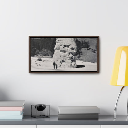 Liberty Cap Yellowstone Gallery Canvas Wraps Horizontal Frame 20″ x 10″ Walnut 1.25"