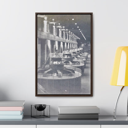 Boulder Dam Powerhouse Gallery Canvas Wraps Vertical Frame 16″ x 24″ 1.25" Walnut