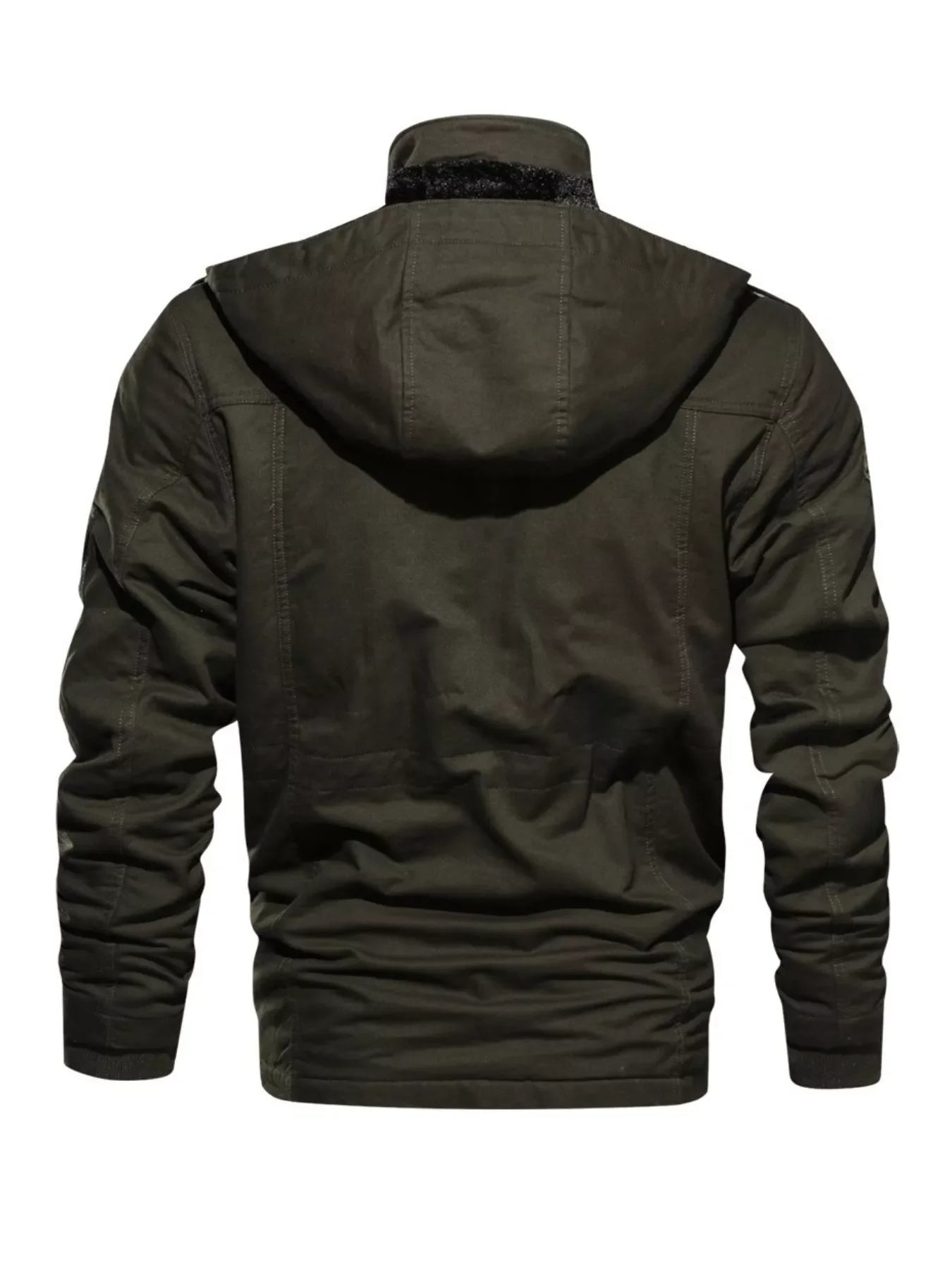 Men's Plus Size Zip Up Warm Winter Coat - -
