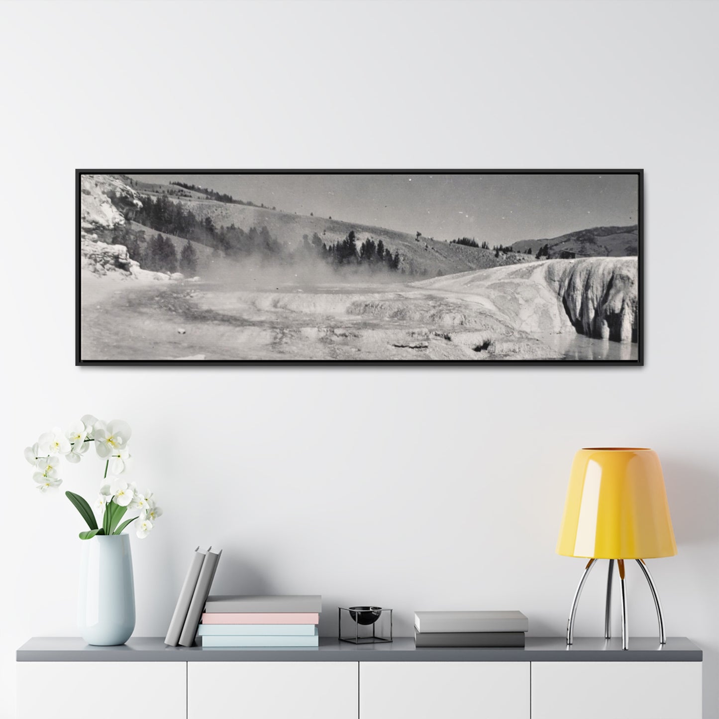 Mammoth Hot Springs Gallery Canvas Wraps, Horizontal Frame