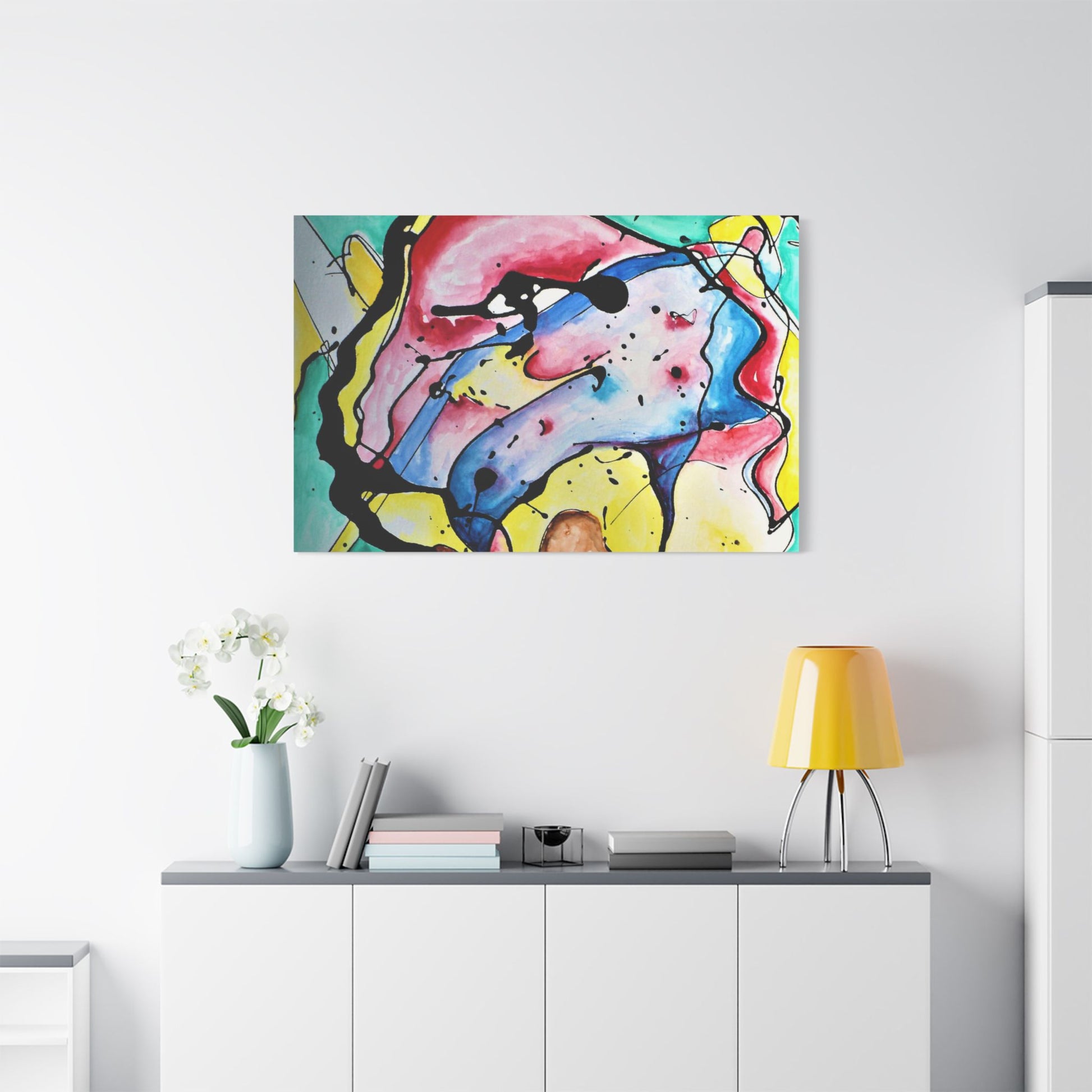 3rd Eye Sundae Satin Canvas Stretched - Kia Day Design