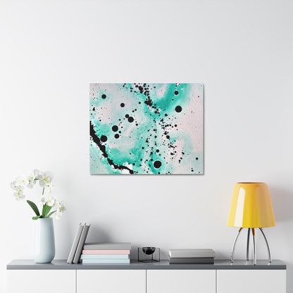 Teal Burst Stretched Canvas