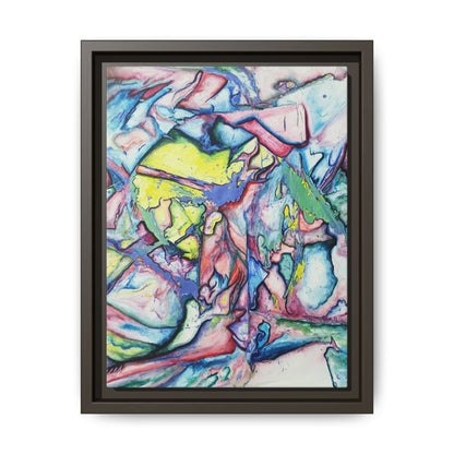 Alien Abstract Colorful Framed Canvas Art - Kia Day Design