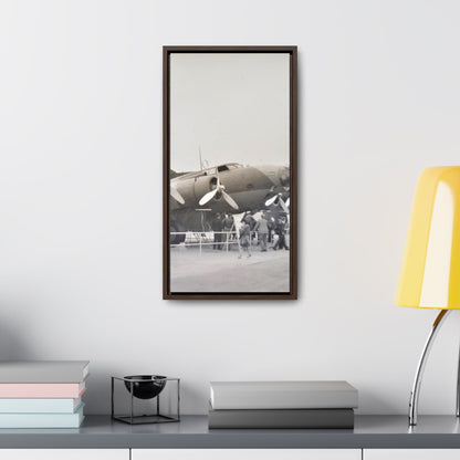 Boeing B-17 Bomber Gallery Canvas Wraps Vertical Frame 10″ x 20″ 1.25" Walnut