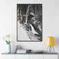 Narada Falls Yellowstone Gallery Canvas Wraps Vertical Frame 32″ x 48″ Premium Gallery Wraps (1.25″) Walnut