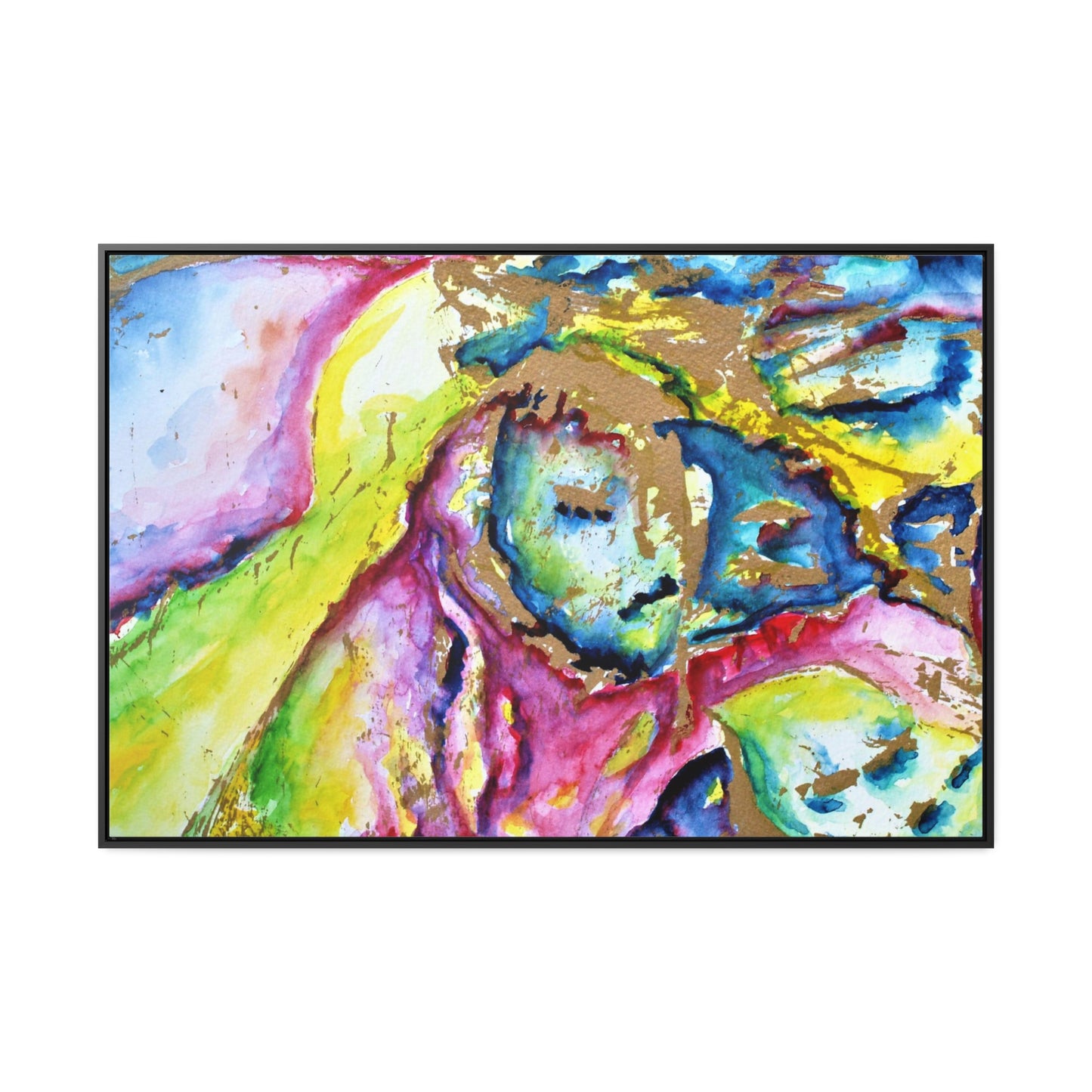 Mother's Face Gallery Canvas Wraps, Horizontal Frame