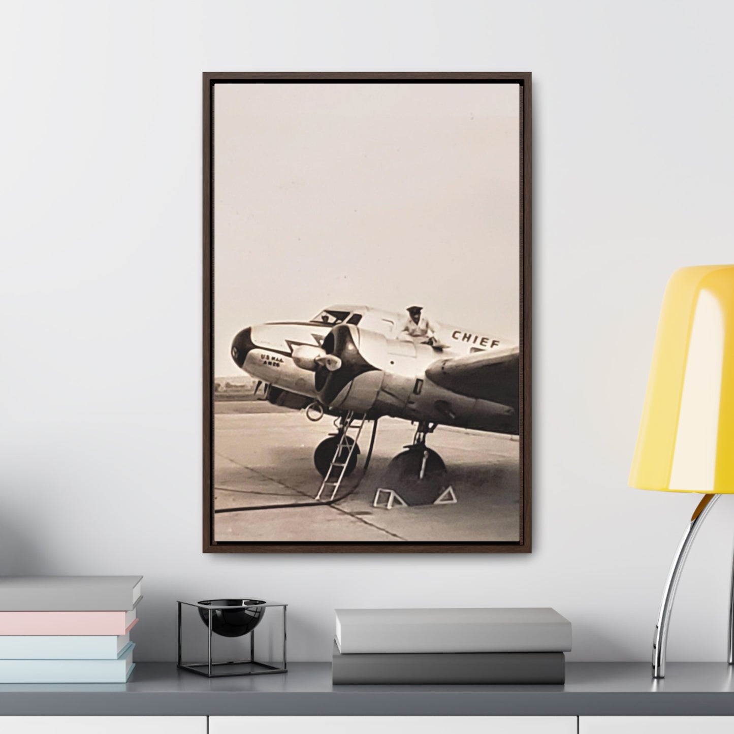 Refueling Mid-Contintent Chief Line 1939 Gallery Canvas Wraps, Vertical Frame