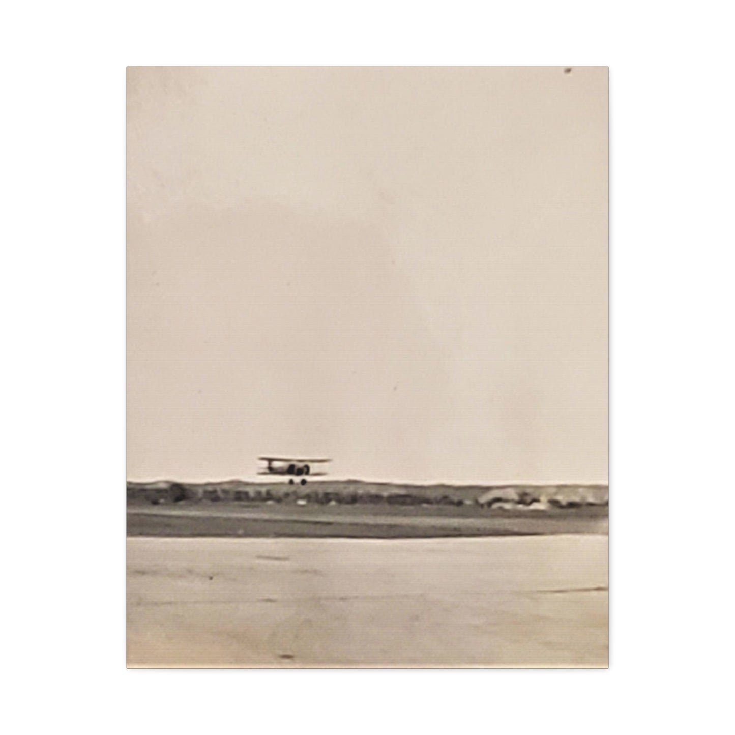 Plane Landing Omaha Airport 1939 Stretched Canvas