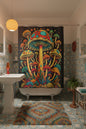 Colorful Mushroom Shower Curtain - 71" × 74" - Home Decor