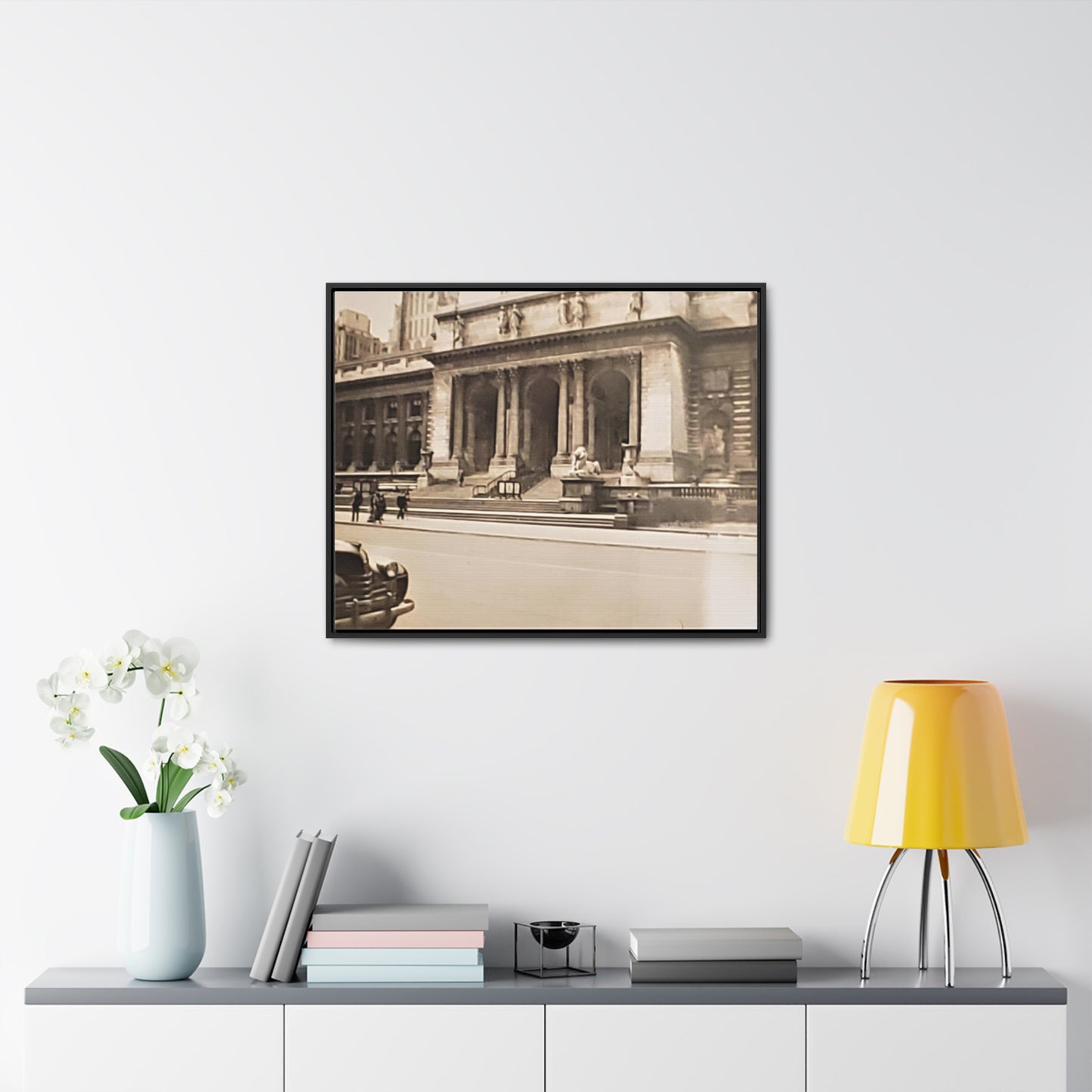 New York Public Library Gallery Canvas Wraps, Horizontal Frame