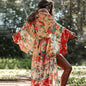 Chiffon Loose Sunscreen Clothes Beach Jacket Cardigan Bikini Swimsuit Blouse Outer Wear Women - One Size Picture Color -