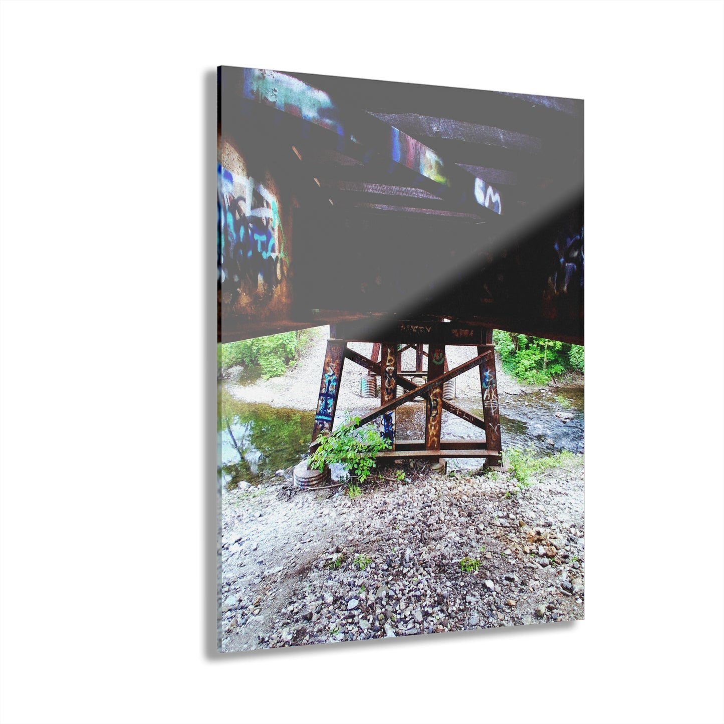 Urban Bridge Acrylic Print French Cleat Hanging - 11″ x 14″ (Vertical) 0.25'' - Home Decor