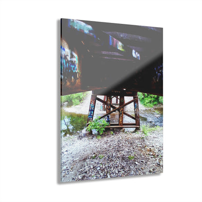 Urban Bridge Acrylic Print French Cleat Hanging - 11″ x 14″ (Vertical) 0.25'' - Home Decor