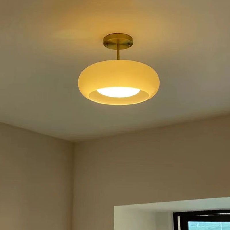 Nordic Brass Ceiling Light for Vintage Japanese Balcony - - light