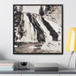Gibbon Falls Yellowstone Gallery Canvas Wraps Square Frame 24″ x 24″ Premium Gallery Wraps (1.25″)