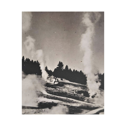 Norris Geyser Yellowstone Satin Canvas Stretched 24" x 30" (Vertical) 1.5"