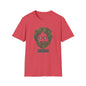 Jerry Garcia Dancing Bears Face - Vineyard Collection T-Shirt - Heather Red - T-Shirts