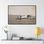 Army Pursuit Plane Ames Airport 1939 Gallery Canvas Wraps, Horizontal Frame 48″ x 32″ Black 1.25"
