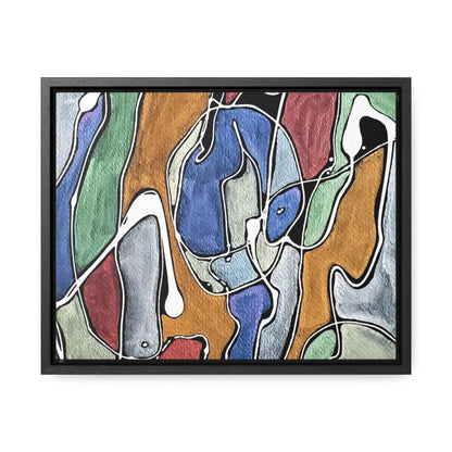 Blue Girl Gallery Canvas Wraps Horizontal Frame 14″ x 11″ Black 1.25"