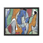 Blue Girl Gallery Canvas Wraps Horizontal Frame 14″ x 11″ Black 1.25"