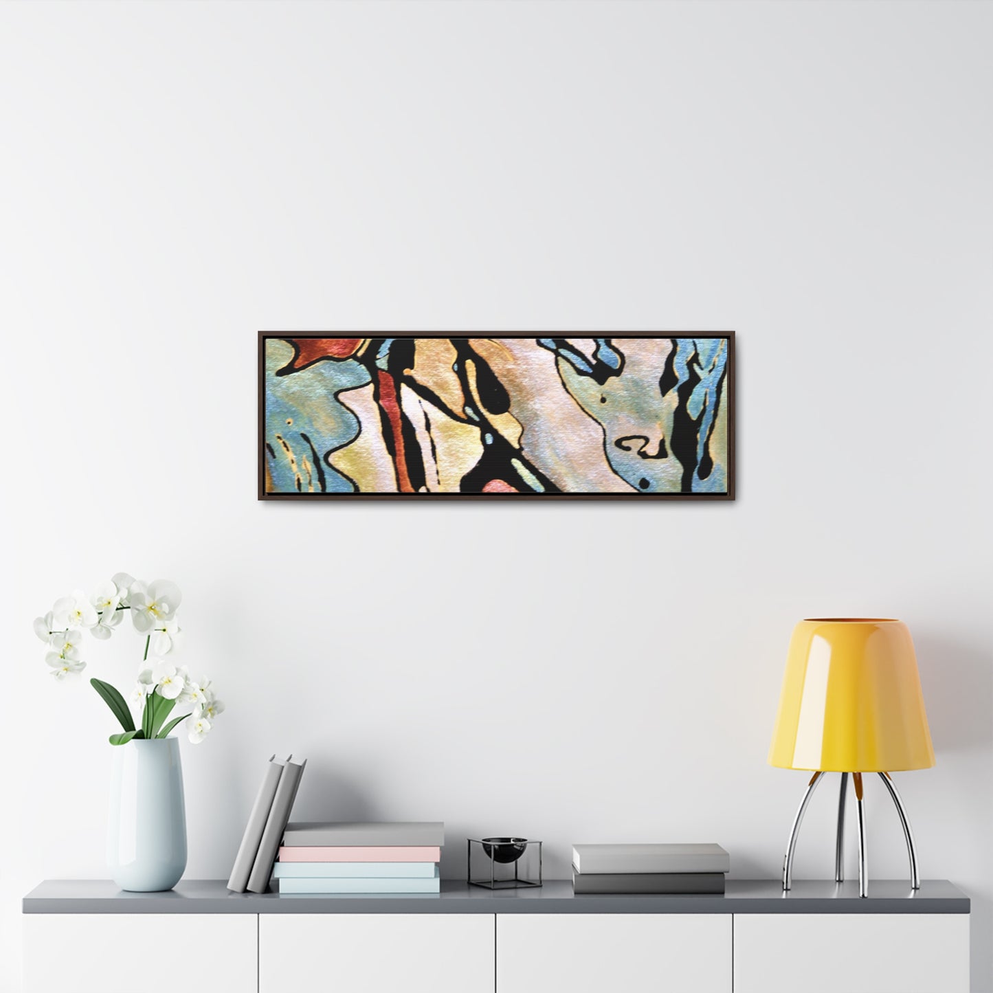 Blue Falls Gallery Canvas Wraps, Horizontal Frame