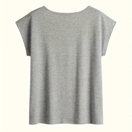 Women's V-Neck Short Sleeve T-Shirt - - casualwear