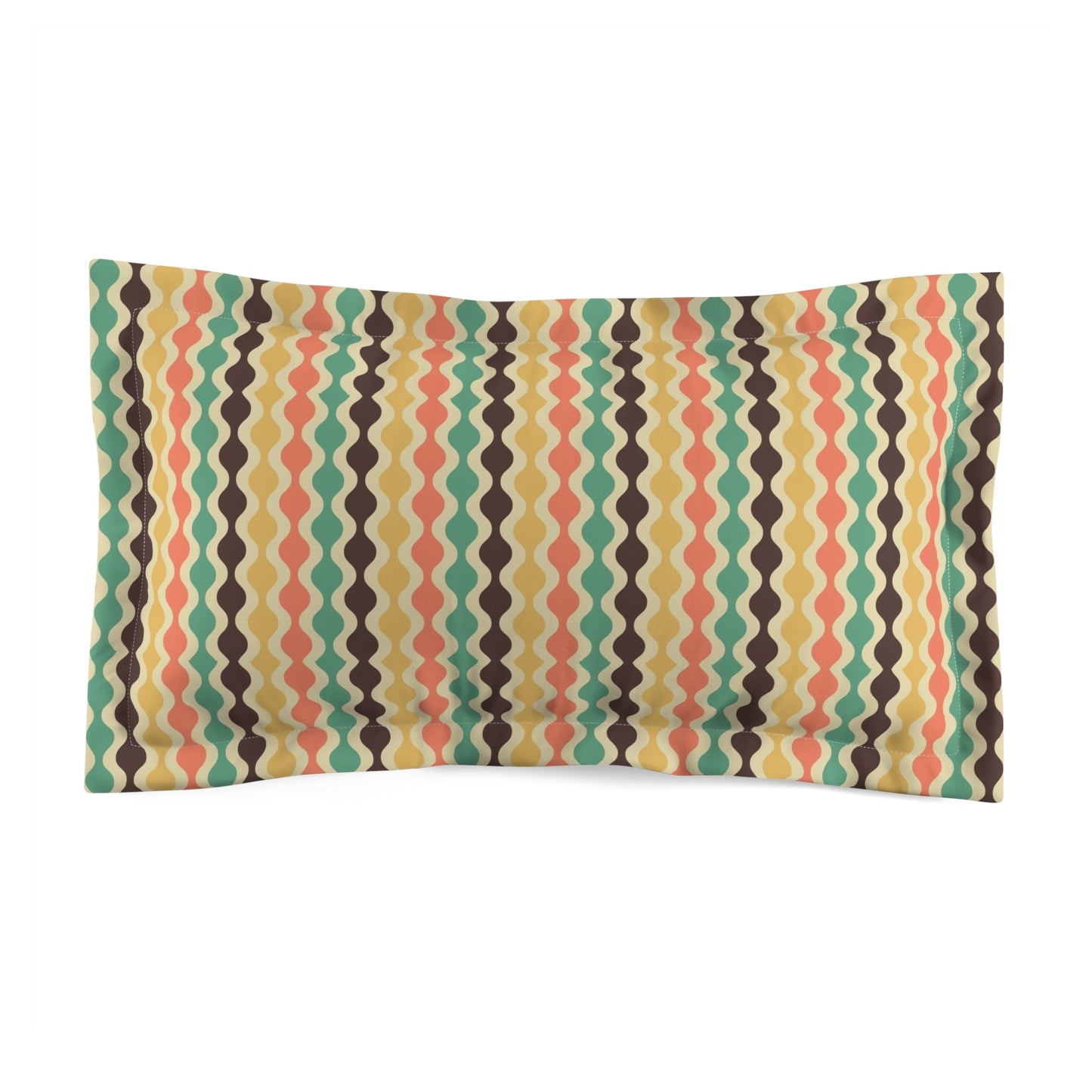 Retro Wave Microfiber Pillow Sham - Kia Day Design