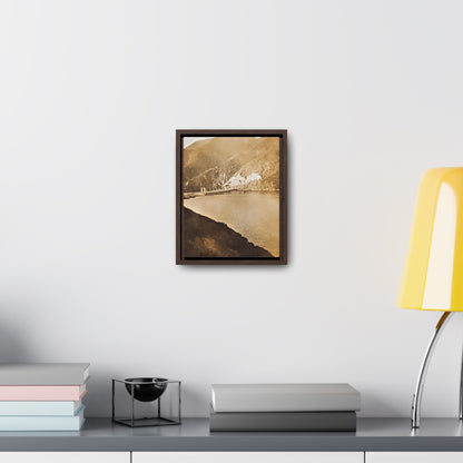 Morris Dam Lake Gallery Canvas Wraps Vertical Frame 8″ x 10″ 1.25" Walnut