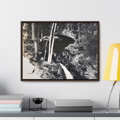Narada Falls Yellowstone Gallery Canvas Wraps Horizontal Frame 24″ x 18″ Walnut 1.25"