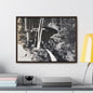 Narada Falls Yellowstone Gallery Canvas Wraps Horizontal Frame 24″ x 18″ Walnut 1.25"