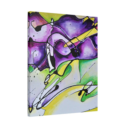 Purple Mountains Satin Canvas Stretched