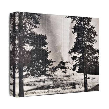Castle Geyser Yellowstone Satin Canvas Stretched