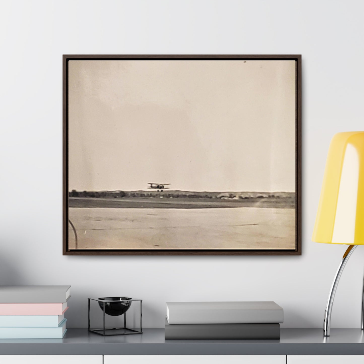 Plane Landing Omaha Airport 1939 Gallery Canvas Wraps, Horizontal Frame