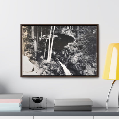 Narada Falls Yellowstone Gallery Canvas Wraps Horizontal Frame 24″ x 16″ Walnut 1.25"