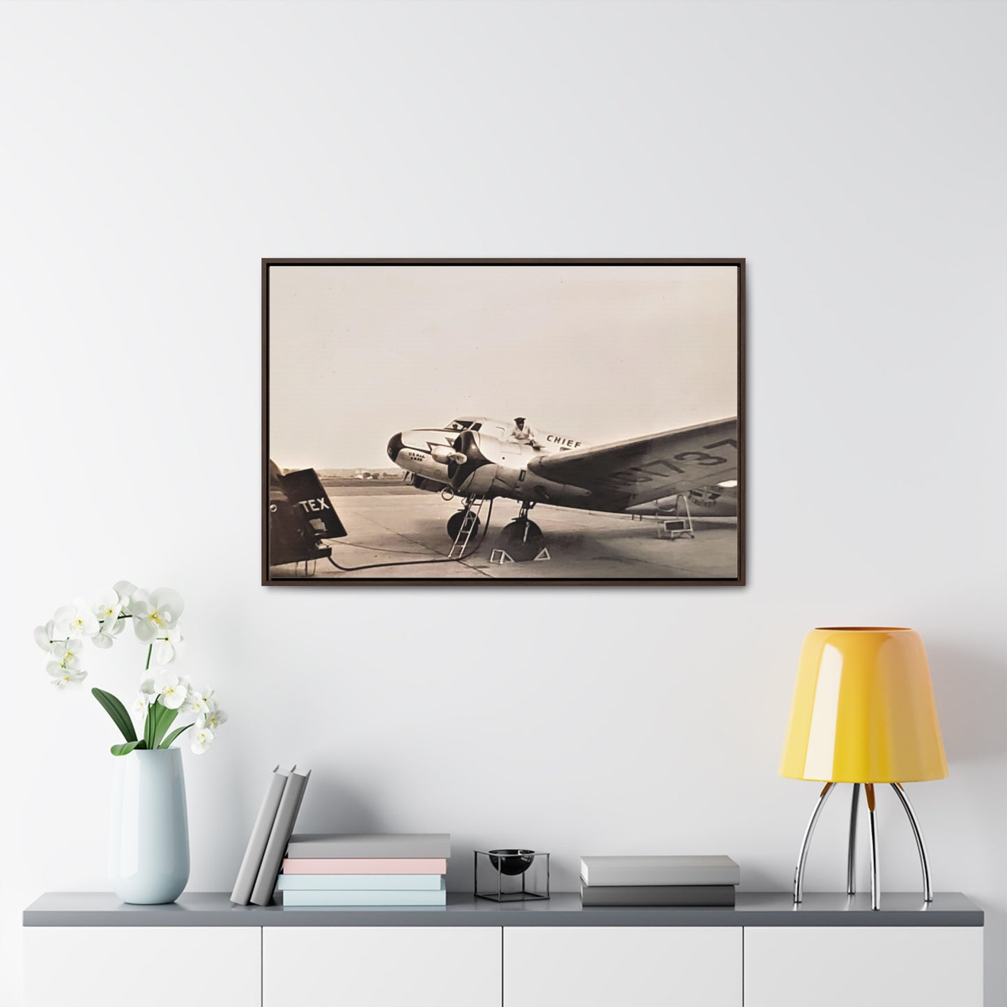 Refueling Mid-Contintent Chief Line 1939 Gallery Canvas Wraps, Horizontal Frame