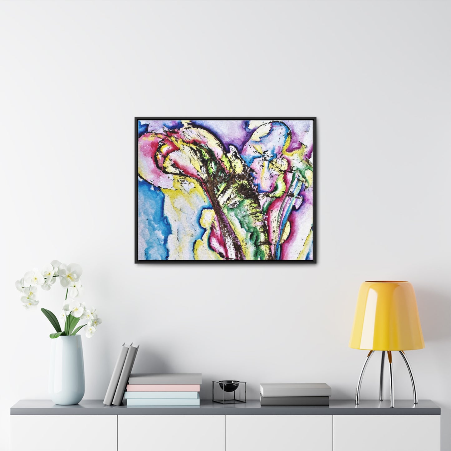 Calla Lilies Gallery Canvas Wraps, Horizontal Frame