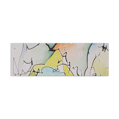 Misty Mountains Canvas Gallery Wraps 36″ x 12″ 1.25"