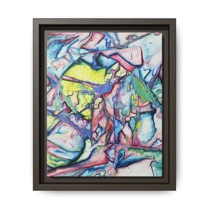 Alien Abstract Colorful Framed Canvas Art - Kia Day Design