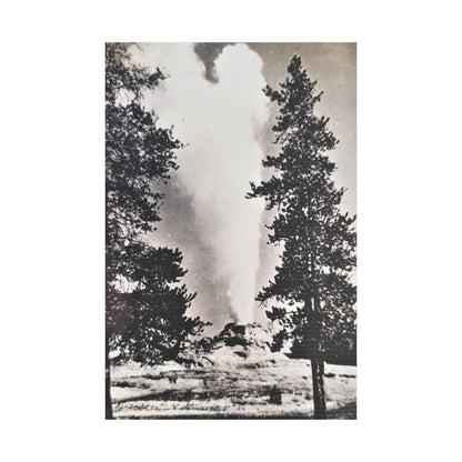 Castle Geyser Yellowstone Satin Canvas Stretched