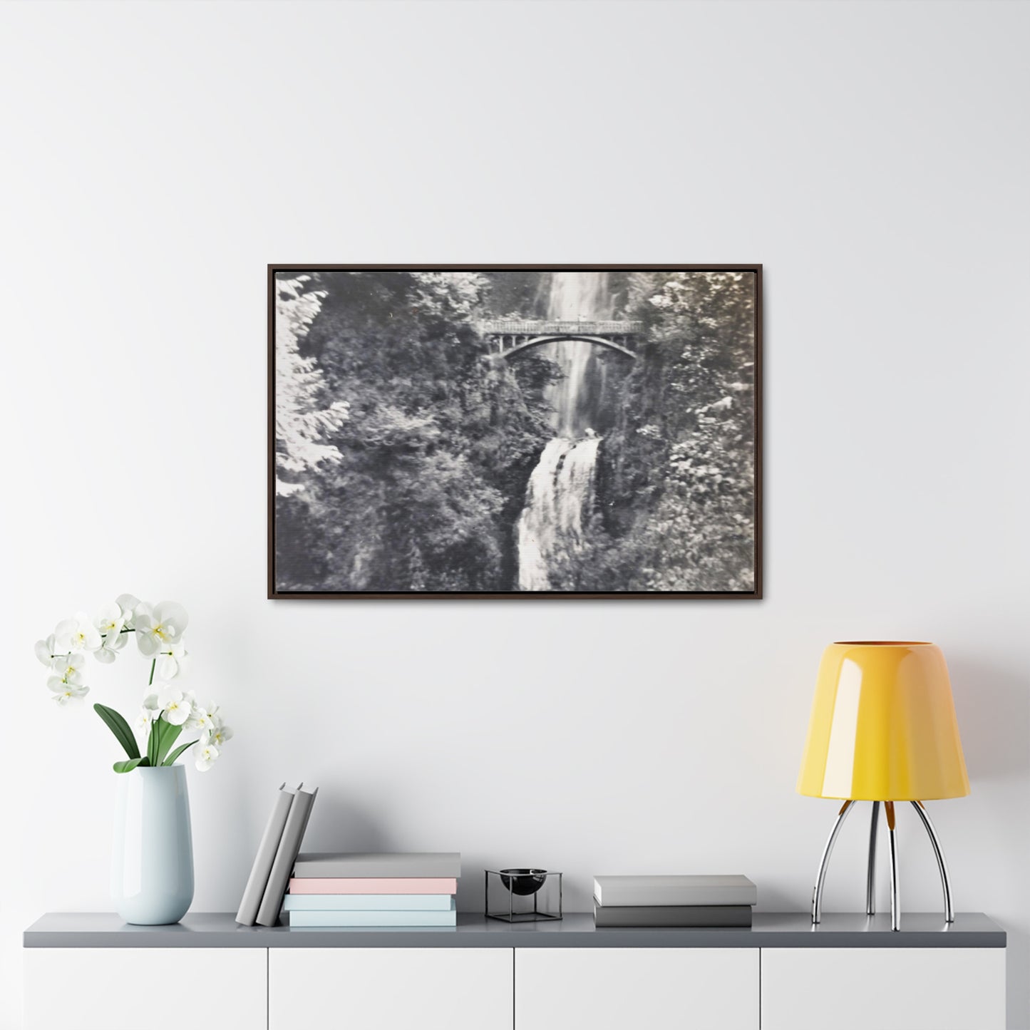 Multnomah Falls Oregon Gallery Canvas Wraps, Horizontal Frame