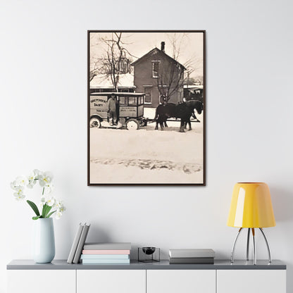 Milk Man Gallery Canvas Wraps Vertical Frame 30″ x 40″ 1.25" Walnut