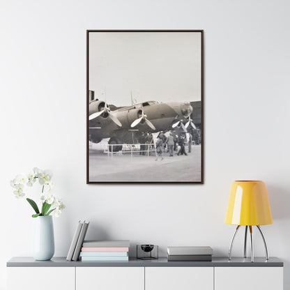 Boeing B-17 Bomber Gallery Canvas Wraps Vertical Frame 30″ x 40″ 1.25" Walnut
