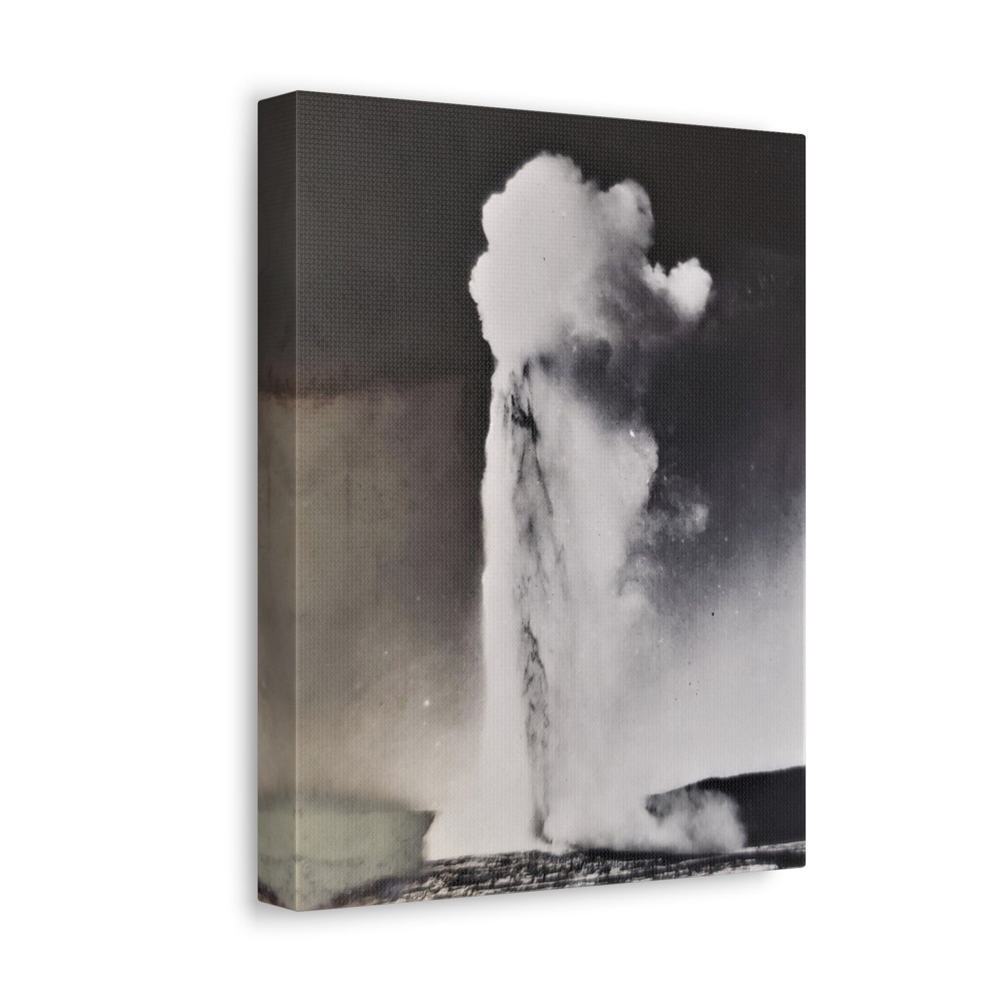 Old Faithful Geyser Yellowstone Stretched Canvas