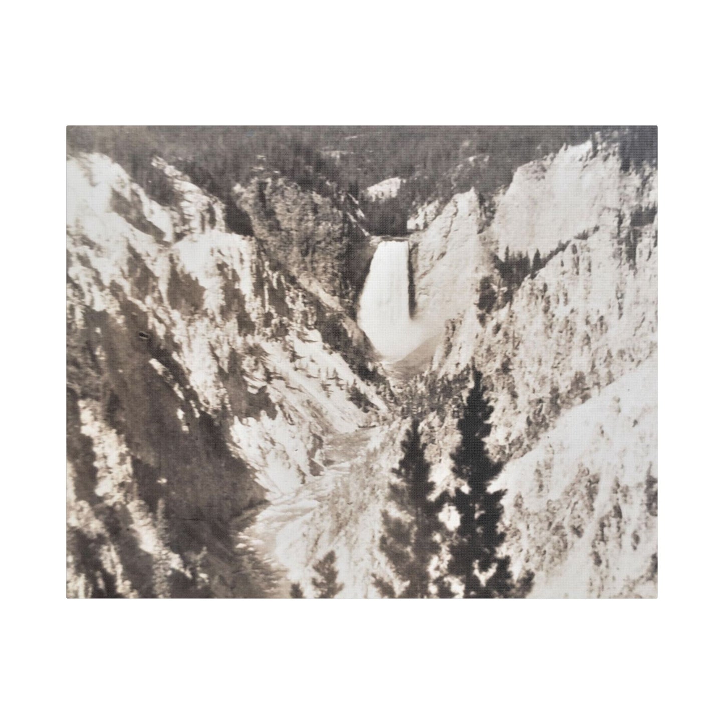 Artists Point Yellowstone Satin Canvas, Stretched