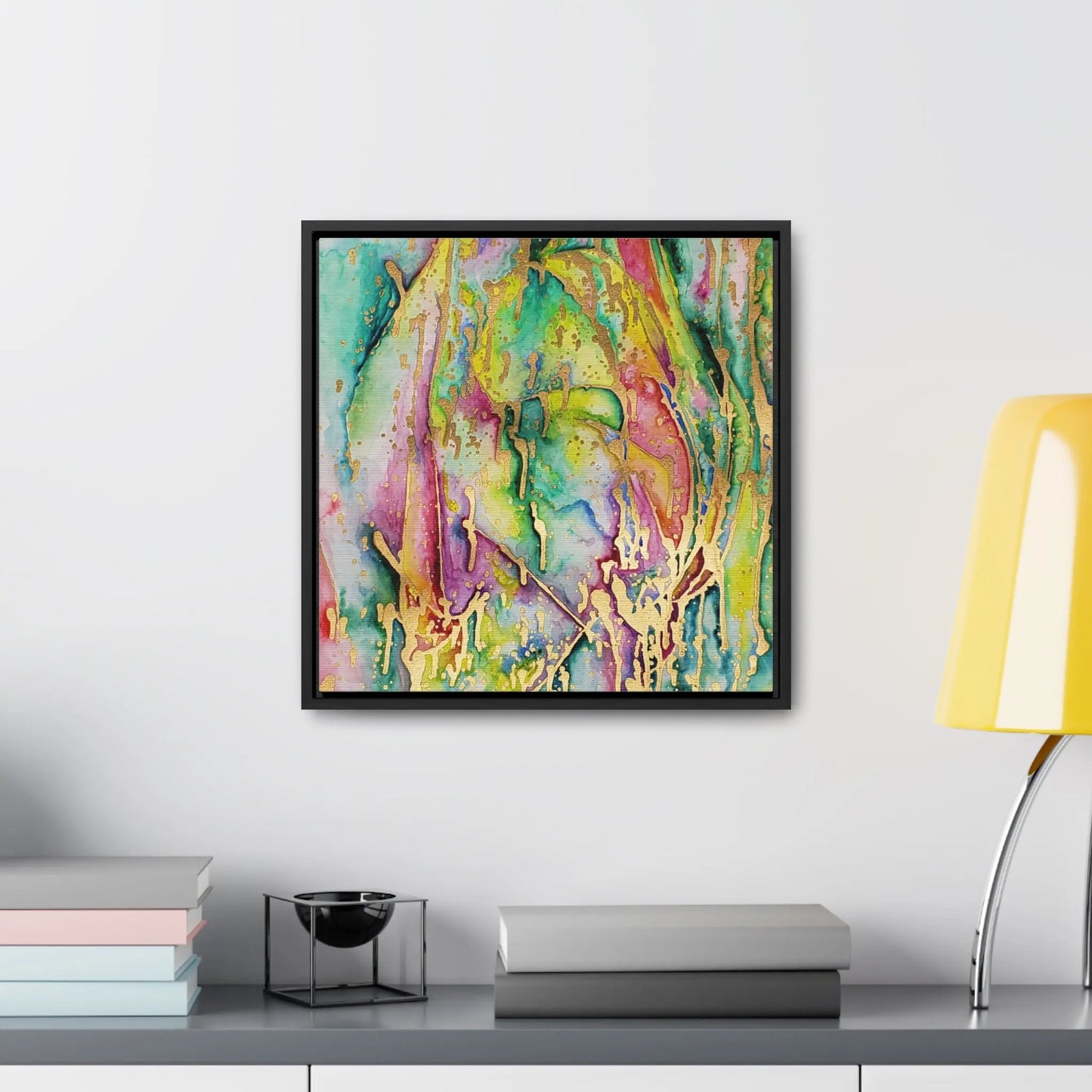 Acid Face Gallery Canvas Wraps, Square Frame