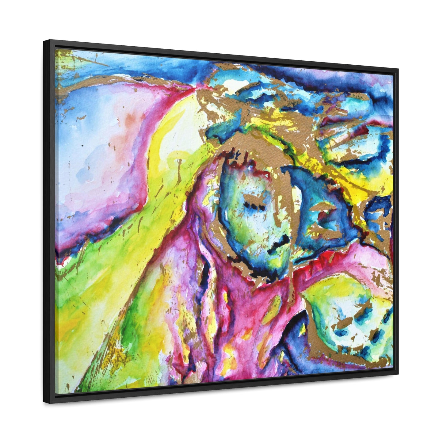 Mother's Face Gallery Canvas Wraps, Horizontal Frame