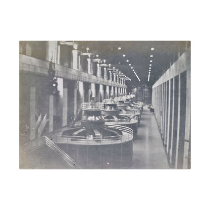 Boulder Dam Powerhouse Satin Canvas Stretched