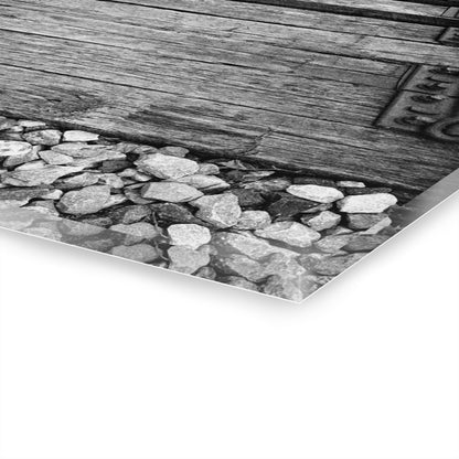 Railroad Track Black & White Acrylic Print — Vintage Track Photography Wall Art French Cleat Hanging - - Home Decor