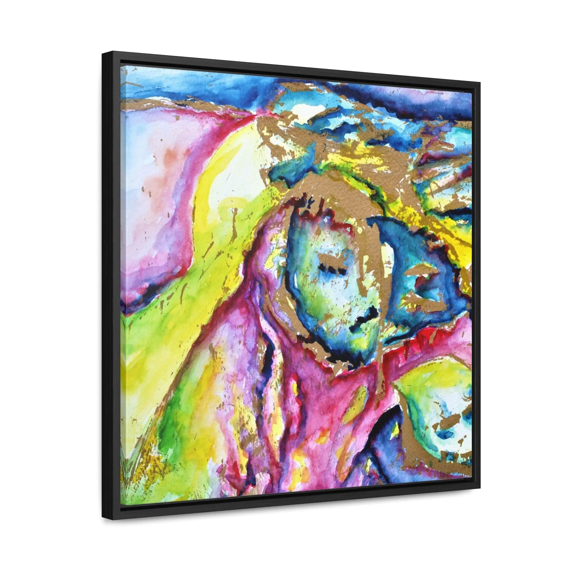 Mothers Face Gallery Canvas Wraps, Square Frame